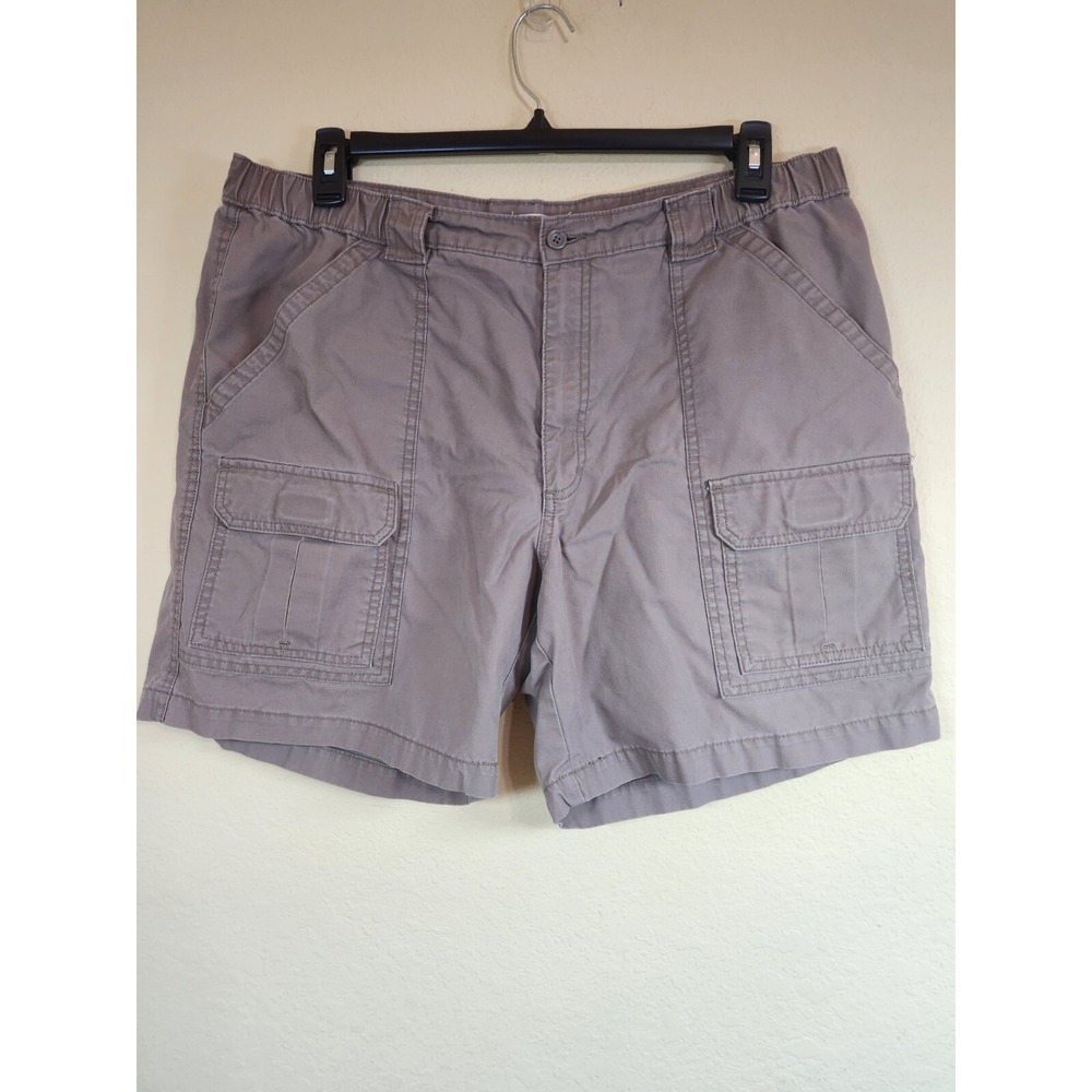 Savane Mens Cargo Shorts Yeast Brown W38 Elastic Waist Utility Pockets SESB0105